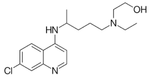 Imagem da composição da hidroxicloroquina.